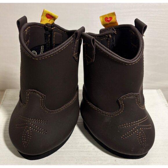 Build a Bear Faux Leather Cowboy Boots Embroidered Design Hook-And-Loop Closure - Picture 6 of 10